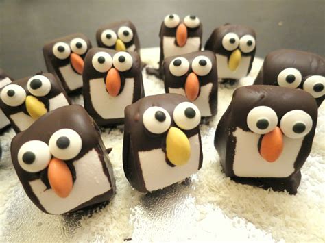 Recipe Chocolate Marshmallow Penguins Cute Winter Treats Art And