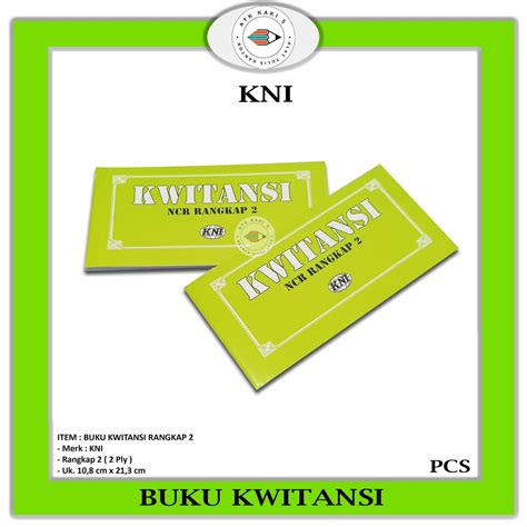 Jual KNI Buku Kwitansi Rangkap 2 NCR Pcs Shopee Indonesia