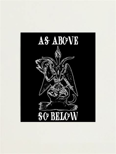 Baphomet Satan Goat As Above So Below Lucifer Occult Photographic