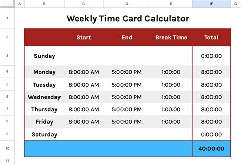 Timesheet Calculator With Lunch Break Outlet Nhvac