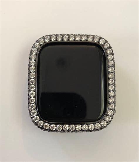 Bling Apple Watch Cover Lab Diamond Bumper Case Black Crystal Mm Mm