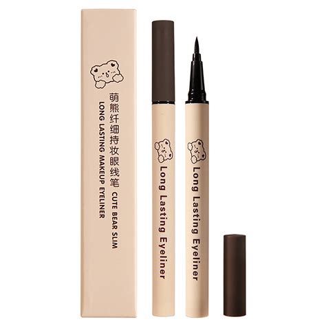 Cute Bear Slender Eyeliner Waterproof And Sweat Proof Fine Sponge Head