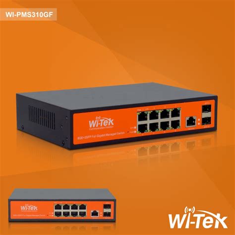 WiTek WI PMS310GF Alien 8GE 2SFP Ports 24V 48V Mixed L2 Managed PoE