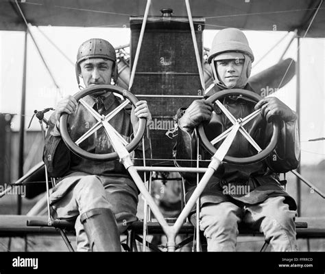 Maryland College Park Narmy Officers Piloting A Wright Biplane At