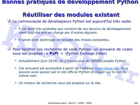 Le Langage Python Bonnes Pratiques De D Veloppement Python R Utiliser