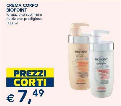 CREMA CORPO BIOPOINT Idratazione Sublime O Nutrizione Prodigiosa 500