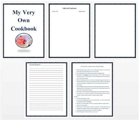 Around Mom's Kitchen Table: Free Cookbook Template for Creating Your ...