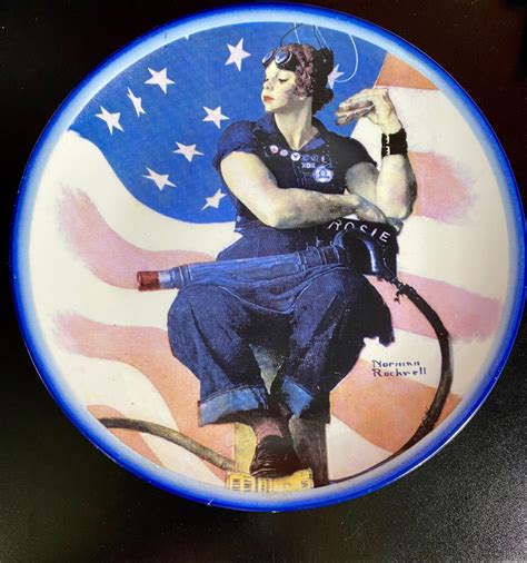 Mavin Norman Rockwell Plate Rosie The Riveter 1943 Saturday Evening