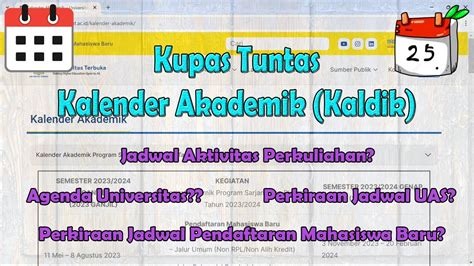 Kupas Tuntas Kalender Akademik Kaldik Informasi Universitas