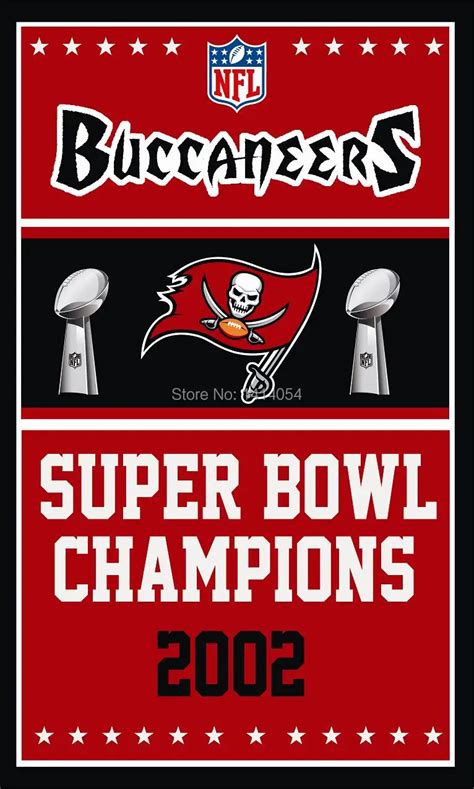 Tampa Bay Buccaneers Super Bowl Champions Flag 150X90CM Banner 100D ...