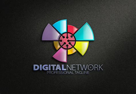 digital network logo branding logo templates creative market