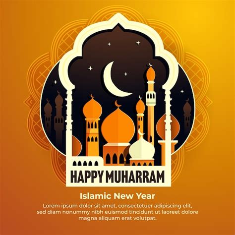 Premium Vector Happy Muharram Islamic New Year Greeting For Social