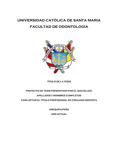 Protocolo Tesis Sustentar Universidad Catlica De Santa Maria