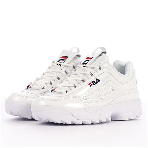 Fila Womens Disruptor II Premium Patent White 5FM00542 125