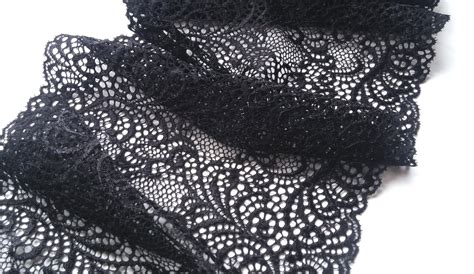 Black Stretch Lingerie Lace Trim Underwear Sewing Lace Cm Width Sl Etsy