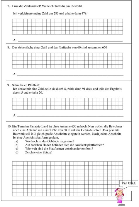 Klassenarbeit Zu Zahlenraum Bis 1000 Klassenarbeiten Nachhilfe Mathe Zahlenraum