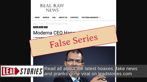 Fact Check Us Navy Did Not Hang Moderna Ceo Lead Stories