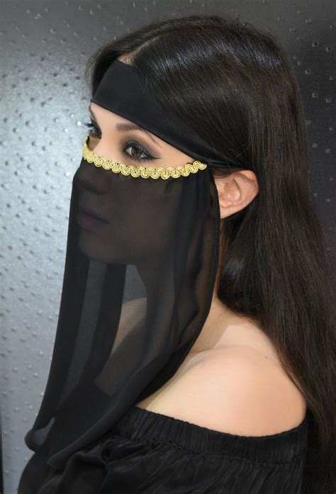 Sexy Full Face Mask Sheer Face Veil Belly Dancer Mask Chiffon Etsy