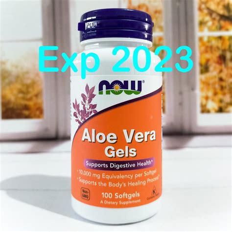 Jual Now Foods Aloe Vera Gels Isi 100 Softgels Shopee Indonesia