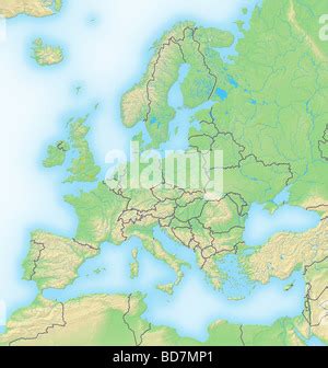 Europe, shaded relief map Stock Photo: 24535857 - Alamy