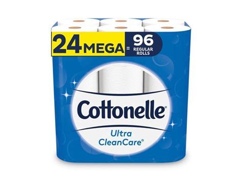 Cottonelle Ultra Cleancare Toilet Paper Mega 1 Ply 24 Rollspack