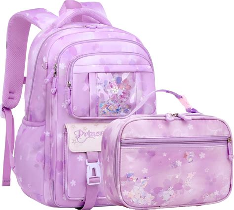 Amazon.com: Wraifa Girls Backpack and Lunch Box Set - Sequin Backpack ...