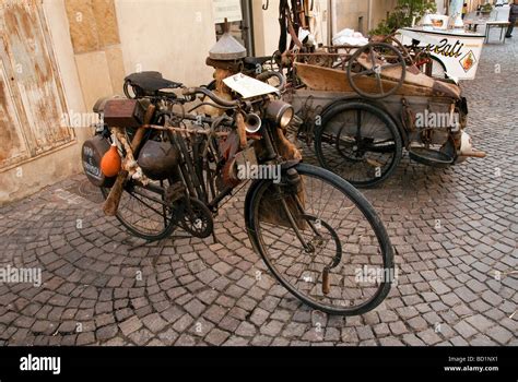 Vintage Bicycles On Display At A Festival Of Old Traditions In