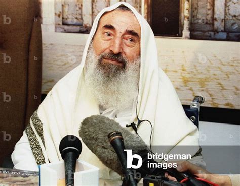 Image Of Sheikh Ahmed Yassin Hamas Talks To Reporters At The Hamas