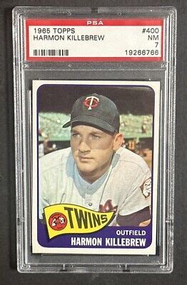 Topps Harmon Killebrew Twins Psa Nm Centered Sharp Hof