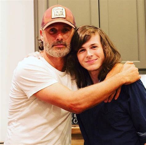 Andrew Lincoln surprised Chandler Riggs at his graduation party. : r/thewalkingdead