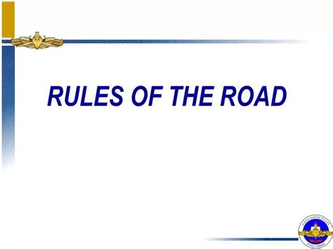 Ppt Rules Of The Road Powerpoint Presentation Free Download Id172766