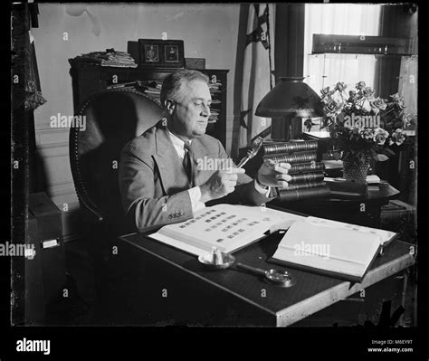 President Franklin Roosevelt Stamp Collection Hi Res Stock Photography