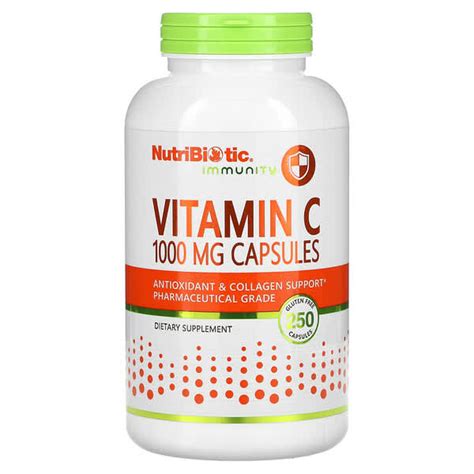 Nutribiotic Immunity Vitamin C 1000 Mg 250 Capsules