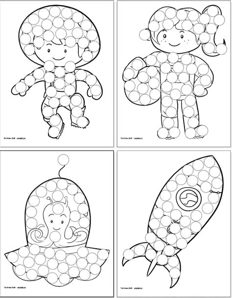 These Free Printable Solar System Dot Marker Coloring Pages Are Perfect