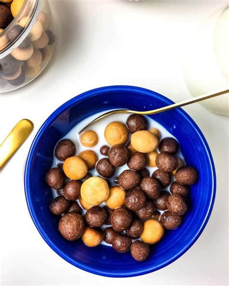 (Healthier) Homemade Reese's Puffs Cereal - Baked Ambrosia