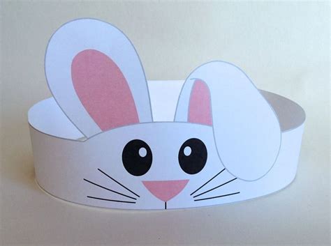 Bunny Paper Crown Printable Etsy Portugal Crown Printable Crown