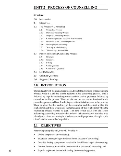 Unit 2 Unit 2 Introduction UNIT 2 PROCESS OF COUNSELLING Structure