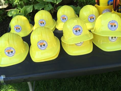 Construction Birthday Party Plastic Hard Hats 24 Birthday Etsy