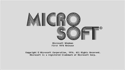 Microsoft Windows First 1976 Release Commecial Very Short Youtube