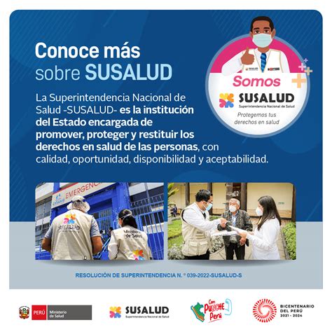 Conoce Más Sobre Susalud Campañas Superintendencia Nacional De