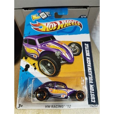 Rare Hot Wheels CUSTOM VOLKSWAGEN BEETLE HW RACING Original Mattel Product Brand New