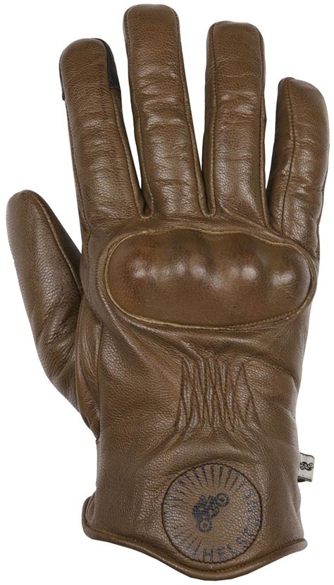 Gants Helstons Snow Hiver Cuir Marron Gants Moto Vintage