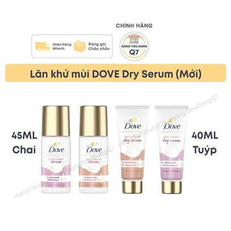 Lăn Khử Mùi Dove Serum Chai 45ml Tuýp 40ml Chính hãng Shopee Việt Nam