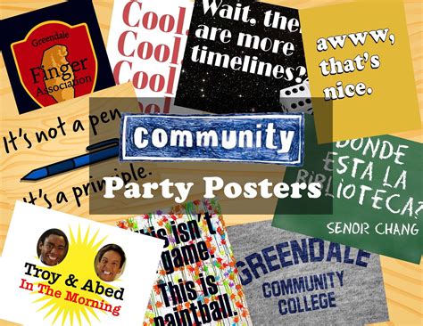 Community TV Show Printable Poster Party Props - Etsy