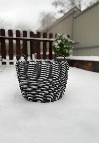 Плетеное кашпо для цветов и растений 20л, круглое кашпо для цветов ...