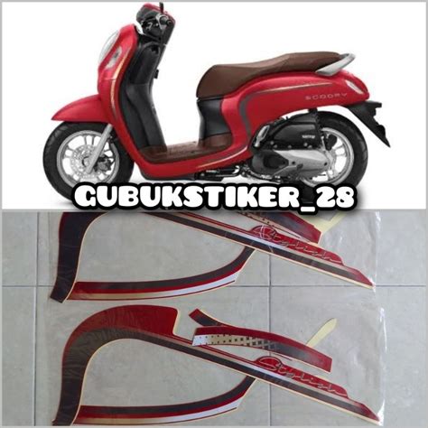 Jual Striping Stiker Lis Body Motor Honda Scoopy Fi Stylish Tahun