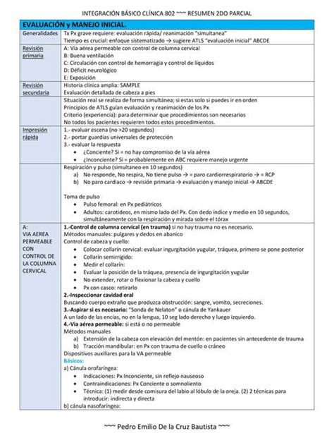 Evaluación y Manejo Inicial ATLS DR PEDRO EMILIO uDocz