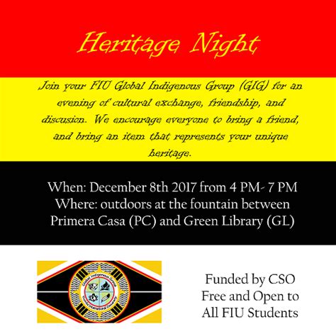 Fiu Global Indigenous Group Presents Heritage Night Global