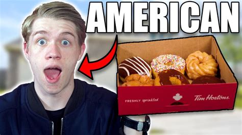 American Tries Time Hortons For The First Time YouTube