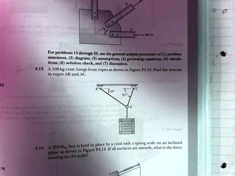 Solved 4 13 Tions 6 Solution Check And7 Discussion 4 13a 160 Kg Crate Hangs From Ropes As